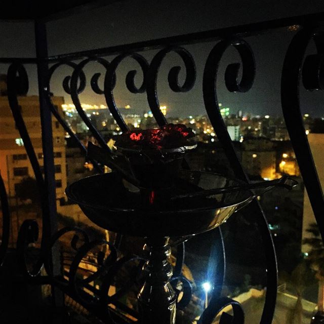  shisha  night  light  town  buildings  hookah  livelovebeirut ... (Fanar, Mont-Liban, Lebanon)