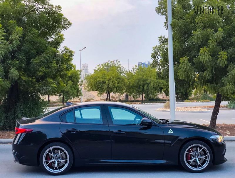 Side view of the Alfa Romeo Giulia Quadrifoglio——————————————————————— ... (Dubai, United Arab Emirates)