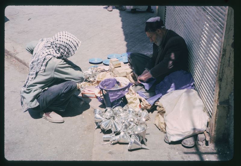 Sidewalk merchant on Parliament Square  1965 