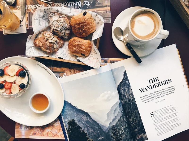 Sipping on coffee and reading about the awesome @lebanese.wanderers... (Bar Tartine Dbayé)