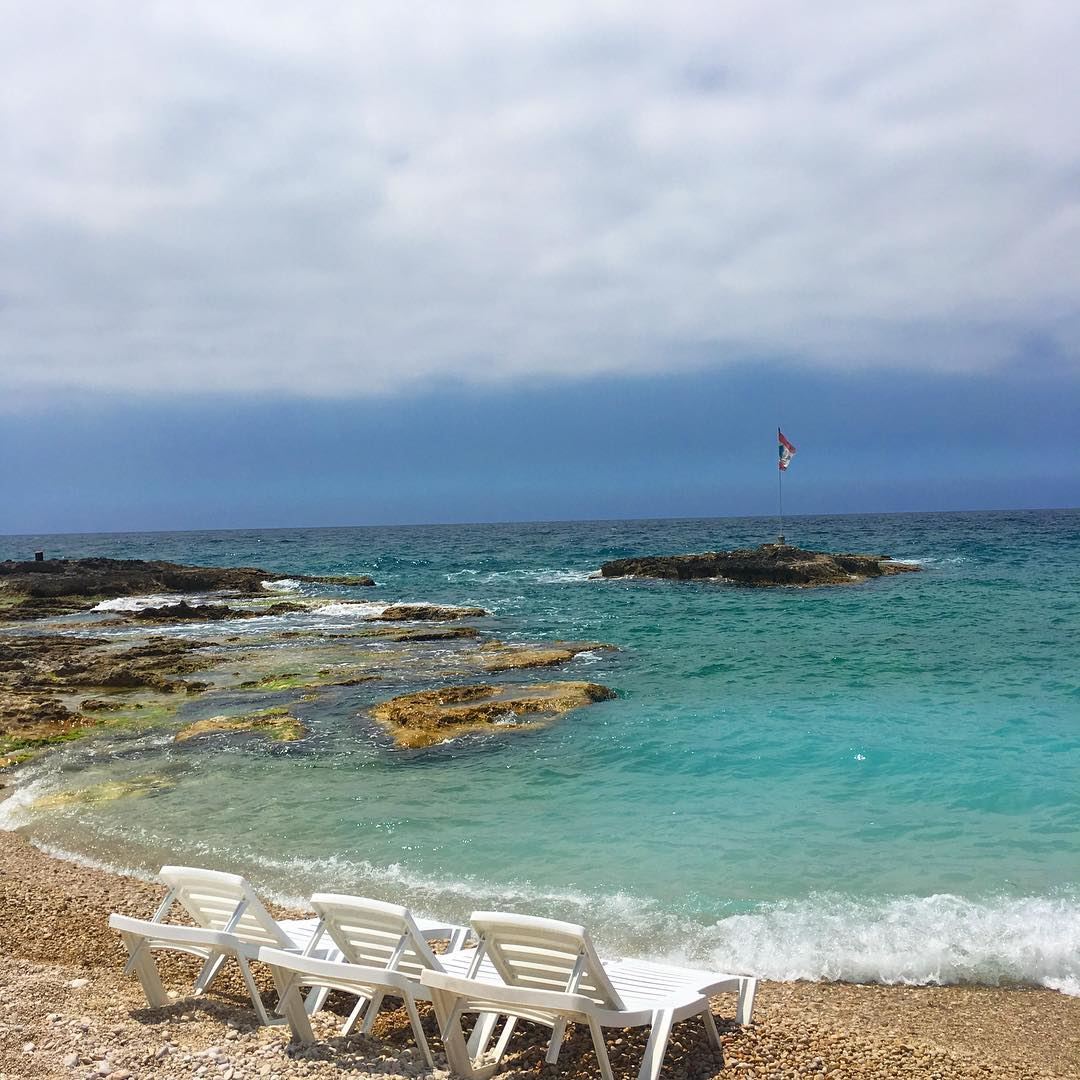 Sit 🔹Enjoy 🔹Relax  batroun  lebanon  beach  blue  sky  sea ... (Batroûn)