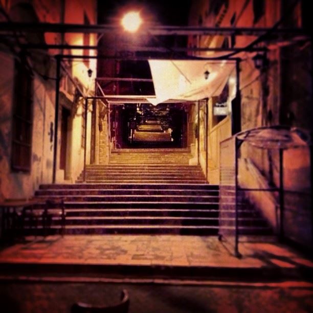 Skeletal  stairways  nightime  night  architecture  lights  spooky ...