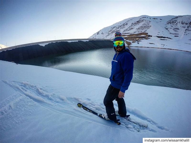 Skiing over Chabrouh Dam-Faraya faraya  farayalovers  lebanon ... (Faraya, Mont-Liban, Lebanon)