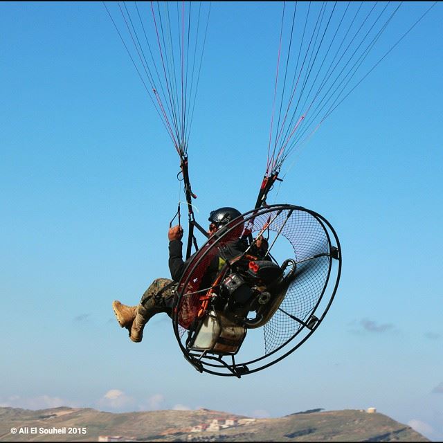  sky  parachute  lebanesearmy  lebanese  nature  mountains  lebanon ... (Niha Mountain)