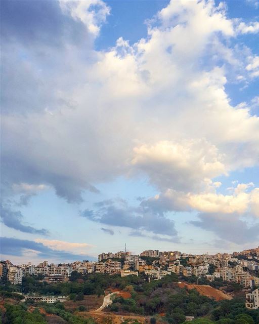 Sky porn 😁☁️☁️☁️ ... clouds  sky  skyporn  Lebanon  naccache  Metn ...