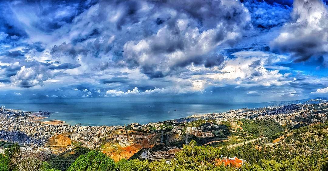 💙💙💙  skyoflebanon  today   cloudscape  clouds  cloudporn  meetlebanon ... (Beit Meri, Mont-Liban, Lebanon)