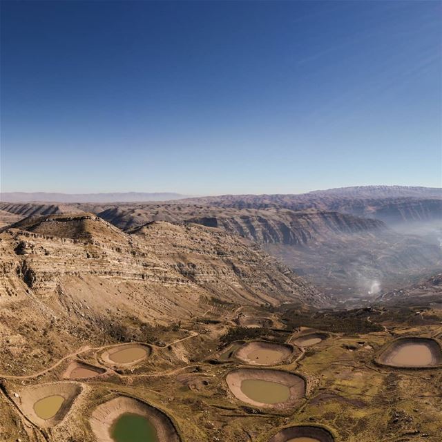 Slide slowly and count all the lakes.... AboveLebanon  Lebanon ... (Akoura, Mont-Liban, Lebanon)