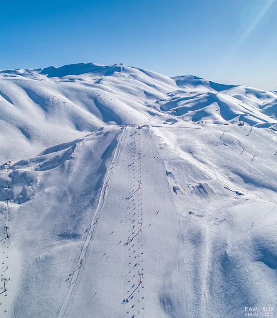 Slide Your Way ⛷️❄️...  mzaar  kfardebian  lebanon  dji  drones ... (Mzaar Ski Resort Kfardebian)