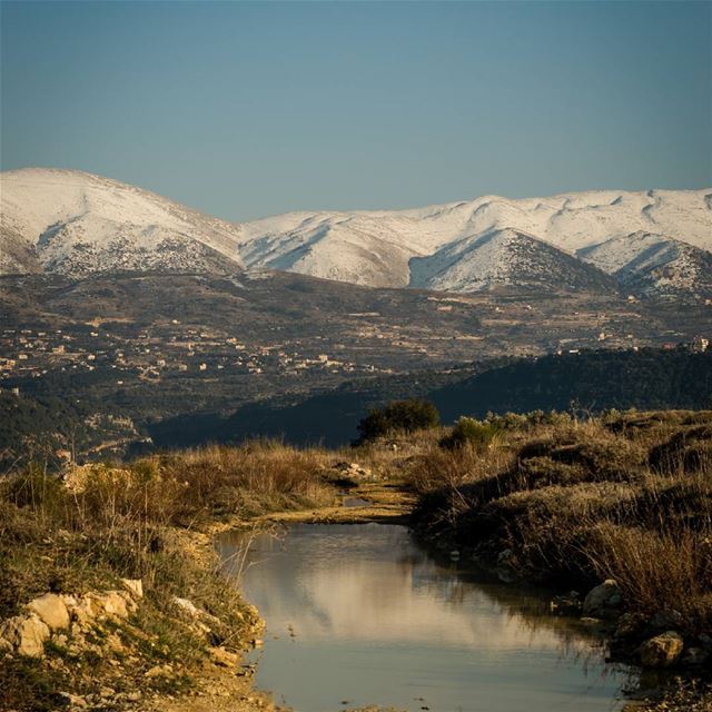  snow  sky  land  water  mountain  stream  grass  rocks  nature  lebanon ...