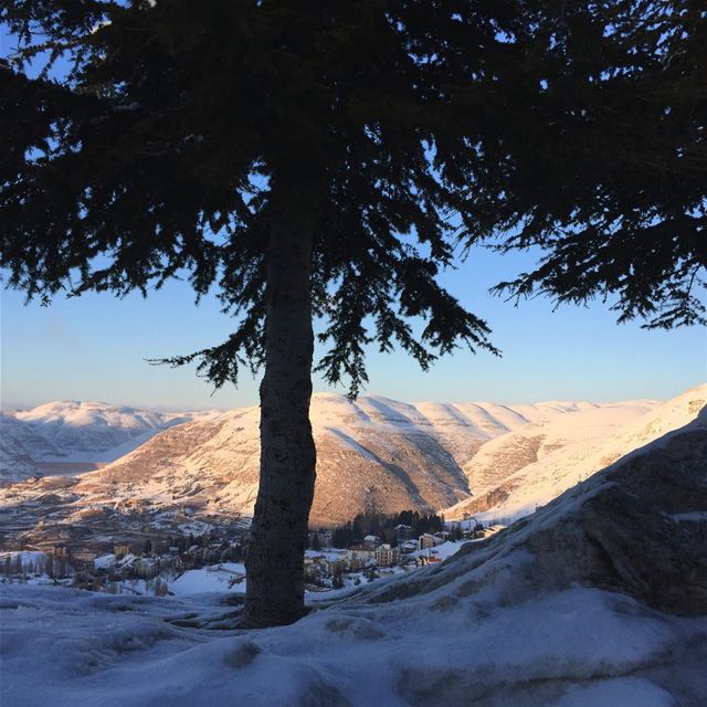 Snowed pyramids  livelovelebanon  lebanon  faraya  nofilter  snow ... (Faraya Mzaar)