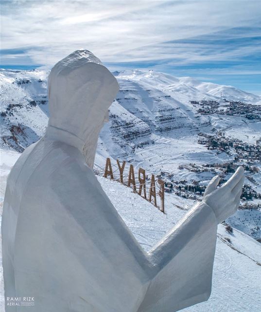 Snowflakes Are Kisses From Heaven❄️.. .  faraya  lebanon  dji  drones ... (Saint Charbel-Faraya)