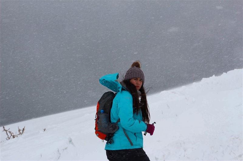  snowing  amazing  peaceful  mountain  hikergirl  uphigh  wildadventure ... (Falougha, Mont-Liban, Lebanon)