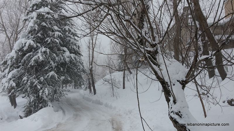 Snowing in Laklouk (Laqlouq, Lebanon)