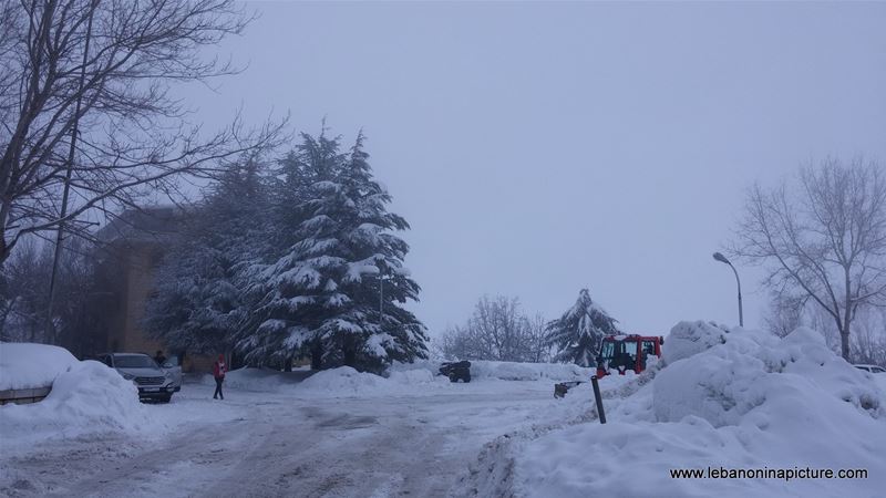 Snowing in Laklouk (Laqlouq, Lebanon)