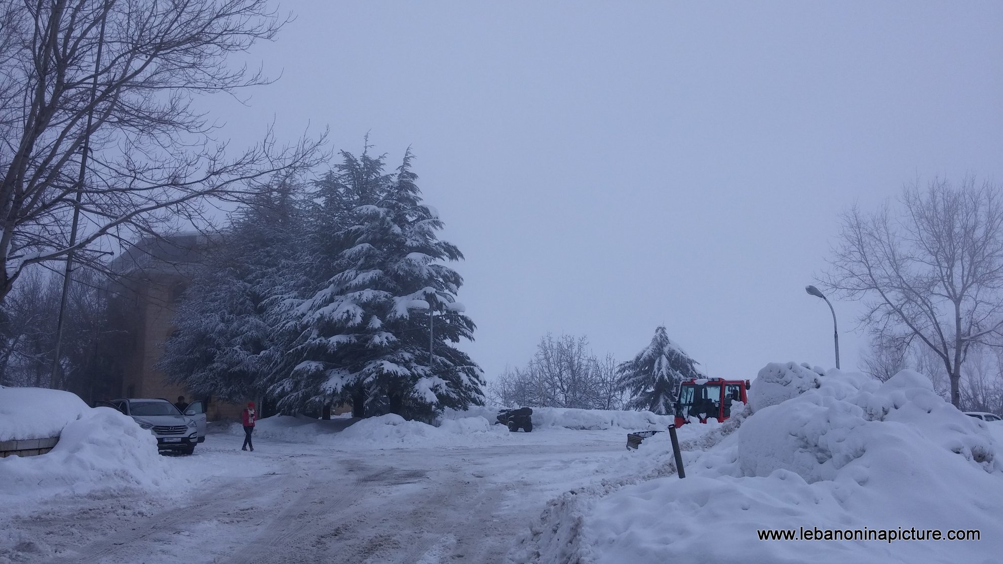 Snowing in Laklouk (Laqlouq, Lebanon)