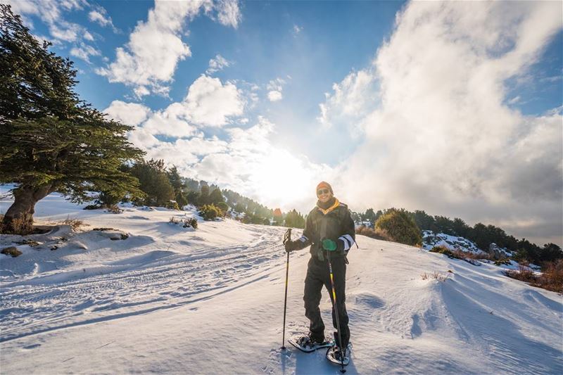 Snowshoeing at  Kobayat ❄.Taken by: @batlounis 😍❤ . LiveLoveLebanon ... (`Akkar, Liban-Nord, Lebanon)