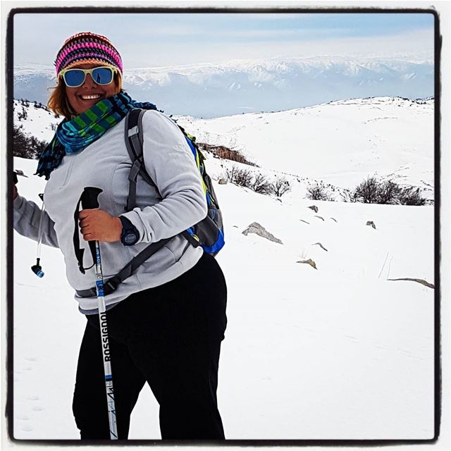 Snowshoing on jabal kneisseh ! jabal  jabalkneisseh  tourleb ... (Falougha, Mont-Liban, Lebanon)