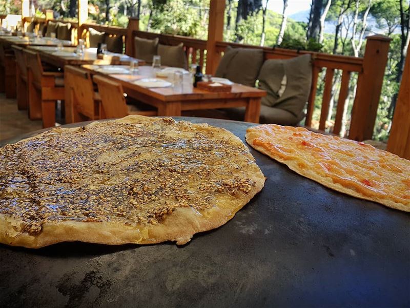 So, which one would you choose on  WorldMankousheDay?😋 Zaatar or Kishk?🔥� (La Maison de la Forêt)