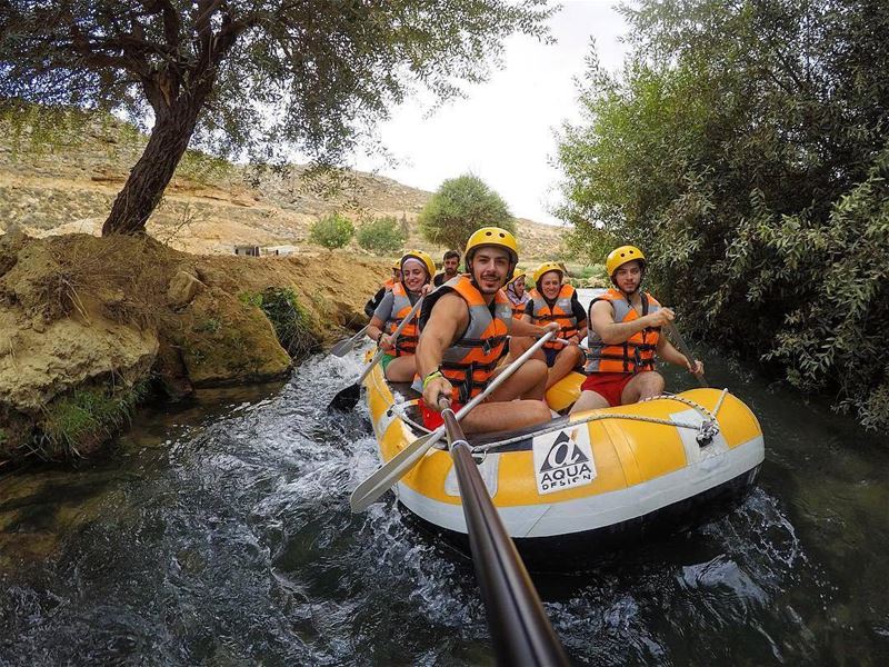 Some fun by @tarekkridly hermel  hermel_city  bekaa  lebanon  raft ... (Al Assi River-Hermel, Lebanon)