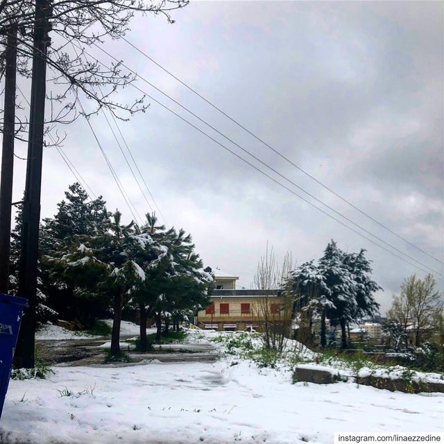 “Sometimes it snows in April”...... lebanon  snow  Lebanontraveler ... (Majdelbaana)