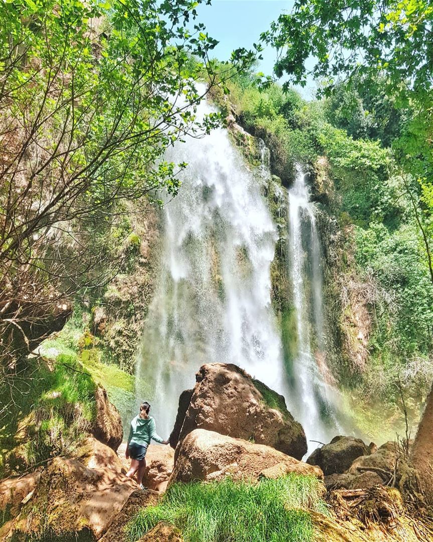 Sometimes the journey to paradise requires a steep hike, on a narrow trail... (Bsatin Al-Ossi Waterfalls)