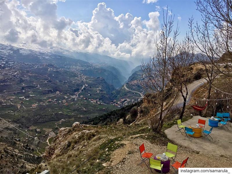 Somewhere on your journey don’t forget to turn around and enjoy the view 😍 (Cedars of God)