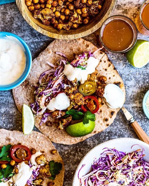 Spelt Flatbreads with Spicy Cauliflower 