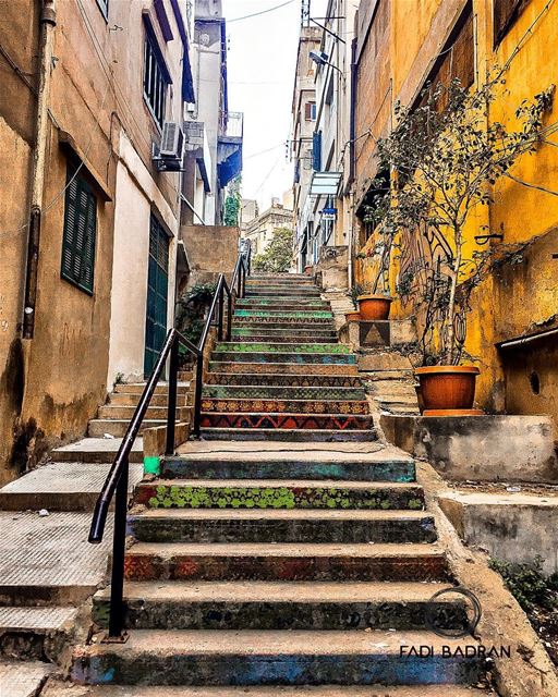 Stairs of Beirut..... lebanon  beirut   beautifuldestinations ... (Kalei Coffee Co.)