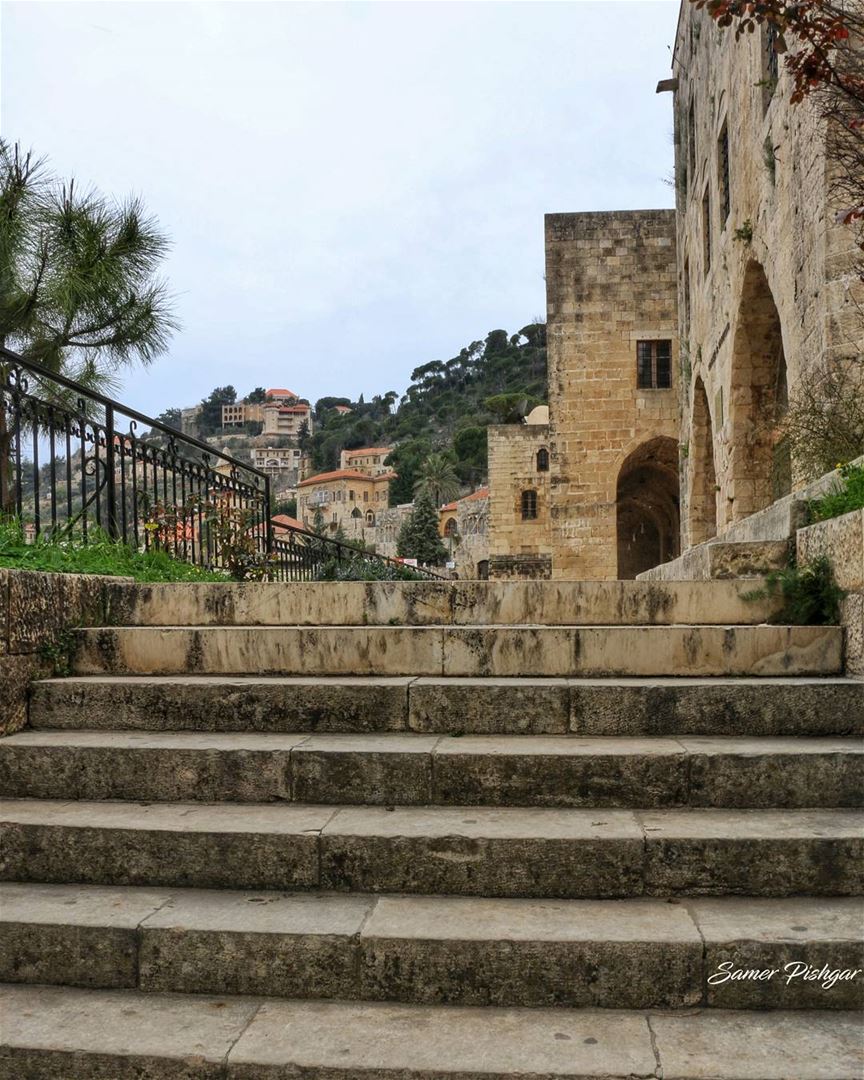 stairs to history...Deir LQamar  today... Lebanese  Lebanon  Beirut ...