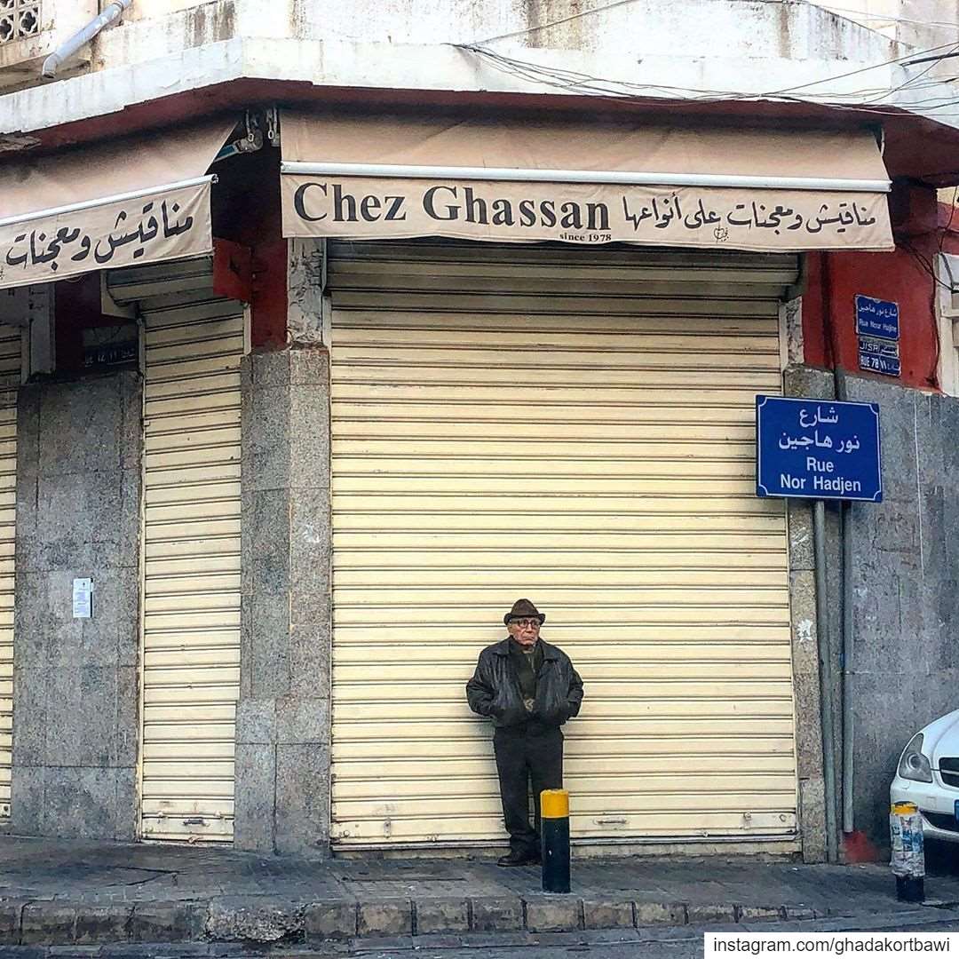 Stand alone..... oldman  standing  corner  street  theman  chic ... (Qobaiyat, Beirut)