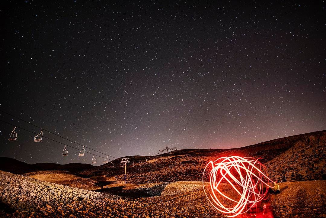 Starry Light show  light  lightshow  circles  longexposure ... (Kfardebian,Mount Lebanon,Lebanon)