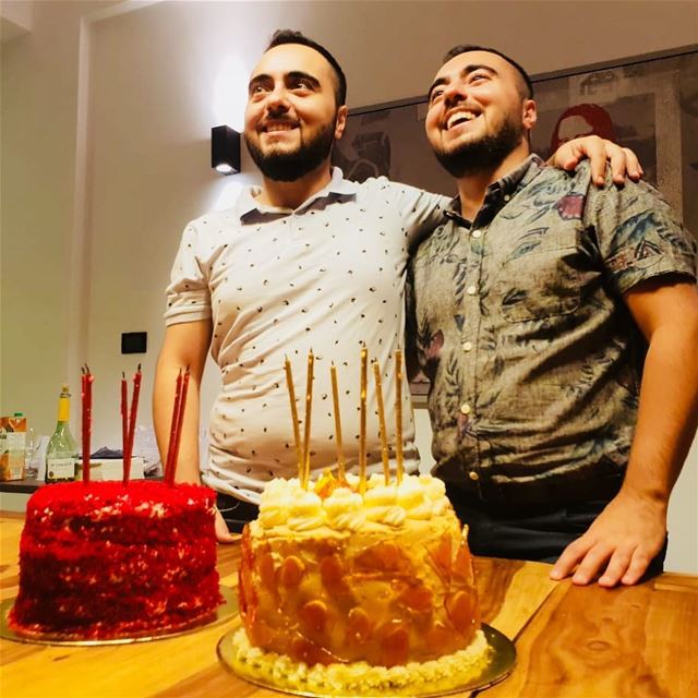Started 28 With A Bang 💥 And Yes, I Made Our Birthday Cakes!. twins ... (Beirut, Lebanon)
