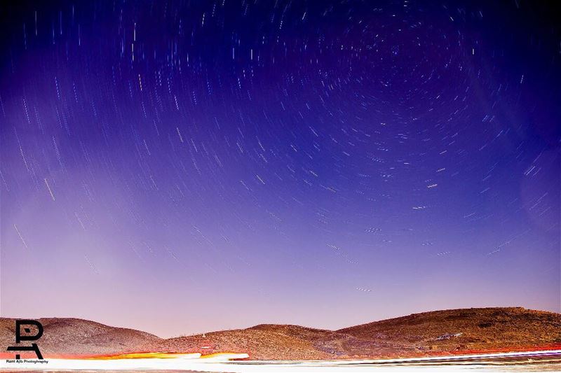 Startrail over Faraya.I spent hours of work on this  startrtrail shot,...