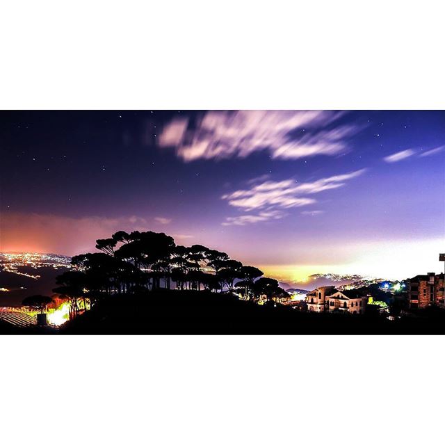 Stary and cloudy night over Mar Mussa, Lebanon Follow my photography feed... (Mar Musa, Mont-Liban, Lebanon)