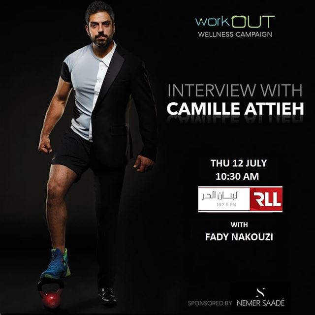 Stay tuned! @camilleattieh will be on RLL to discuss workOUT wellness... (Rll Adonis - Radio Liban Libre)