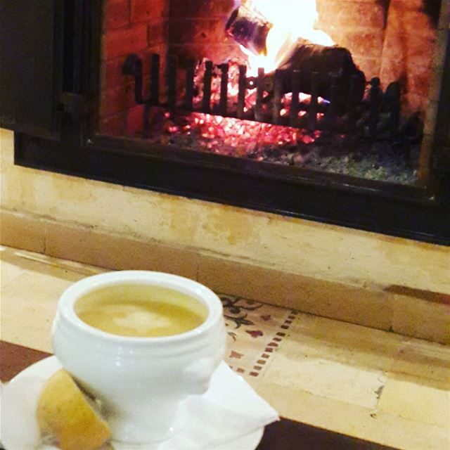 Stay warm and enjoy lentil soup! soup cosy winter food chimney fireplace...