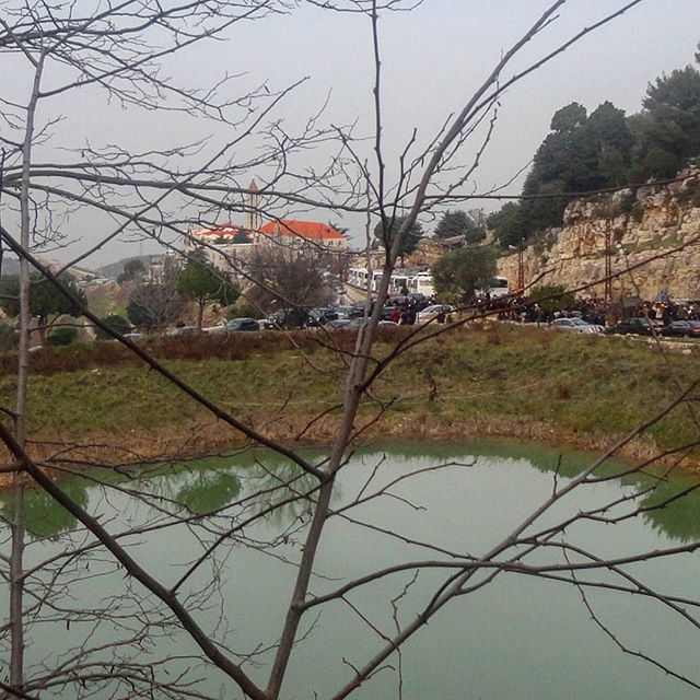 stcharbel church lebanesesaint beautifulplace prayer religion faith lake wintermood (Annaya-mar charbel)