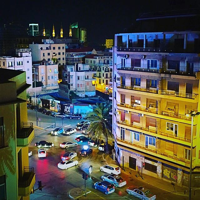 Step up!  fromwhereistand  beirut  bynight  street  light  intersection ... (Achrafieh, Lebanon)