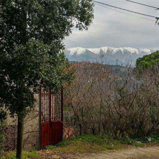 Still standing.  olddoor  wroughtiron  shortcut  alleys  lebanesesights ... (Dayr Al Qamar, Mont-Liban, Lebanon)