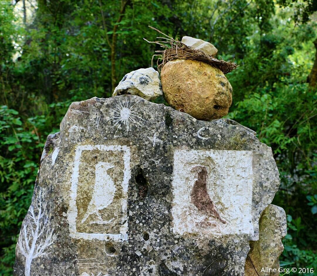 Stone signs in Baakline Reserve 📍 tb  hiking  stonesigns  baakline ... (Baakline, Mont-Liban, Lebanon)