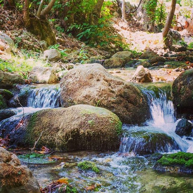 Stop and enjoy fresh cold water  roadtrip --------------------... (Nahr El Joz)