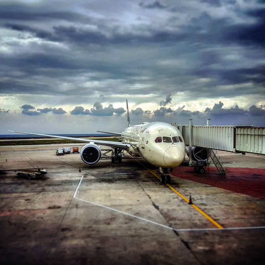 Stormchaser  dreamliner  moodygrams  moody  skies  avgeek ... (Beirut, Lebanon)