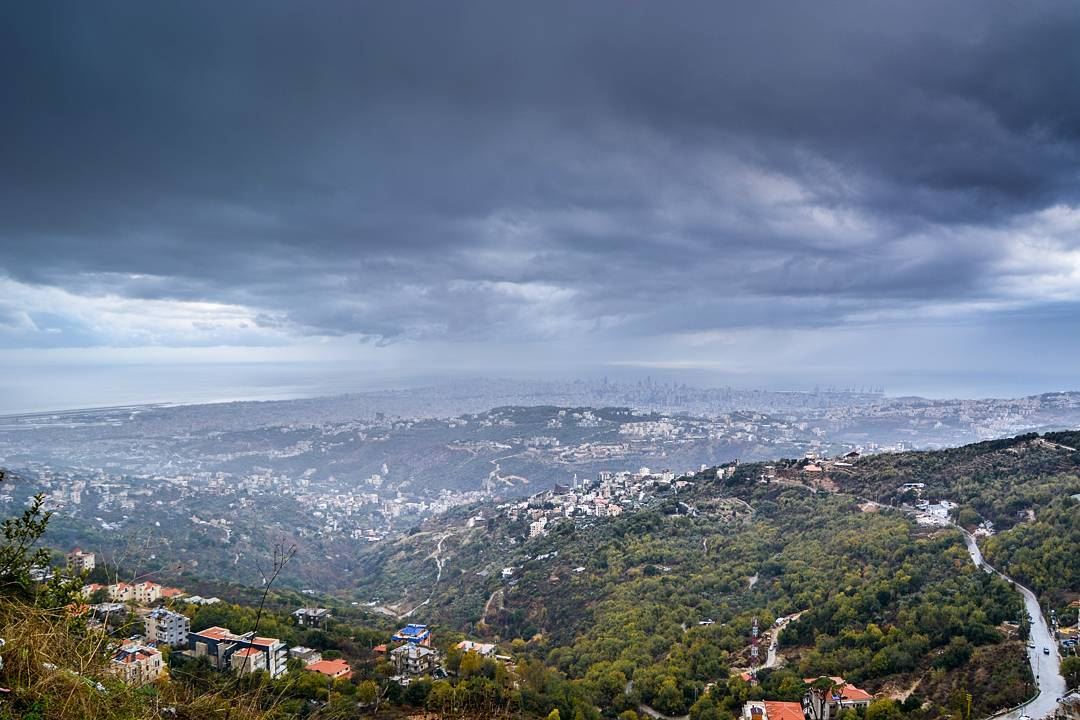 .Stormy skies | The city of beirut under the storm | Evening dear IGers... (Beirut, Lebanon)