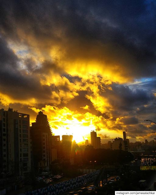 Stormy Sunset 😍 sunset  sunsetlovers  livelovebeirut  beirut ... (Beirut, Lebanon)