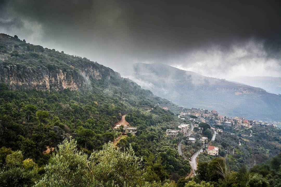 .Stormy weather | Remhala village of mount Lebanon | Evening dear IGers.... (Lebanon)