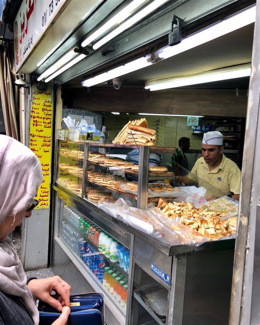 Street food in Beirut includes spinach hand pies and other delicacies. ... (شارع عبد العزيز)