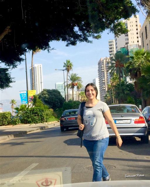  street photography  this morning  niece smiling Aub beirut...