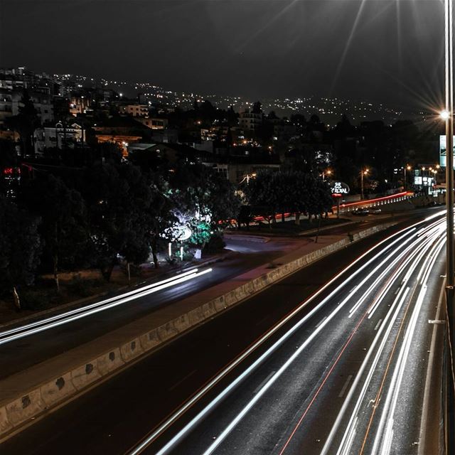  streetphotography  highway  longshutter  slowshutterspeed  longexposure ... (Dbayeh, Mont-Liban, Lebanon)