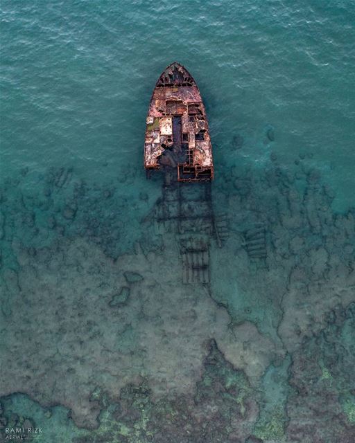 Stuck In Time ⛵⏳...  lebanon  boat  dji  drones  quadcopter  aerial ... (Lebanon)