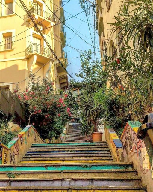 Such a beautiful Chaos 💙💚Good morning everyone  beirut ... (Mar Mikhael-Armenia The Street)